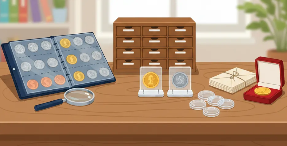 different type of coin storage